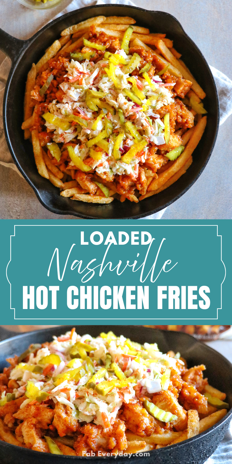 Nashville Hot Chicken Loaded Fries (spicy chicken loaded fries recipe)