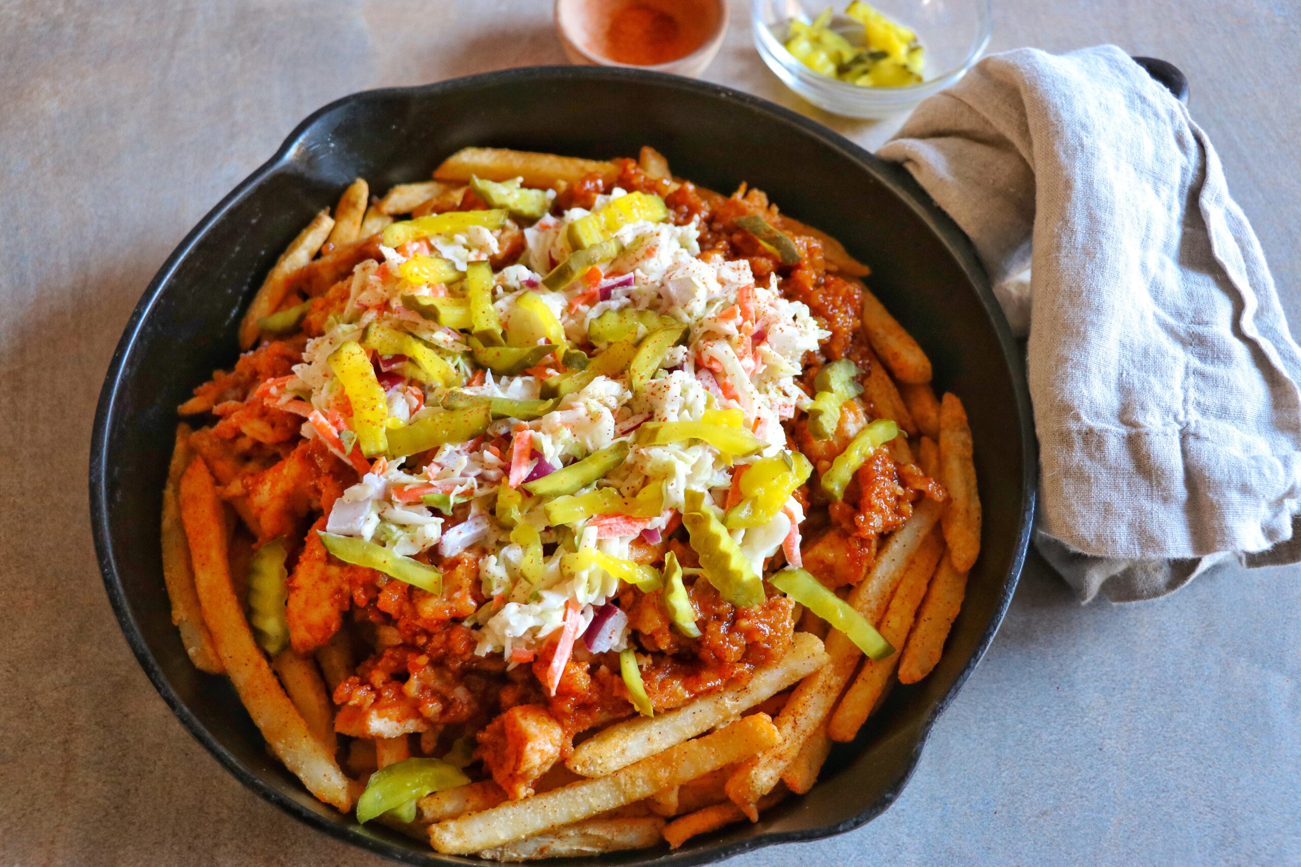 hot chicken loaded fries