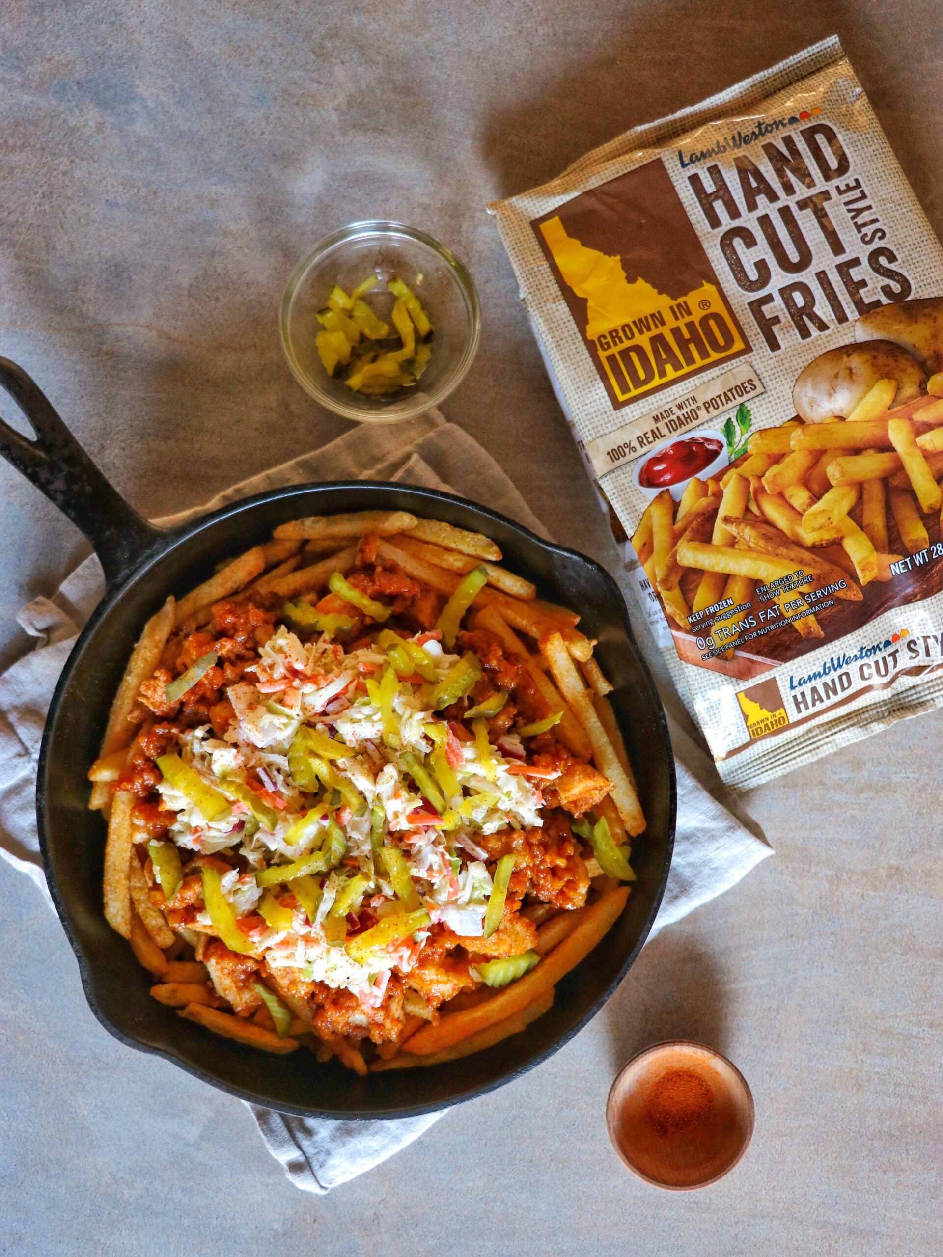 hot honey chicken loaded fries