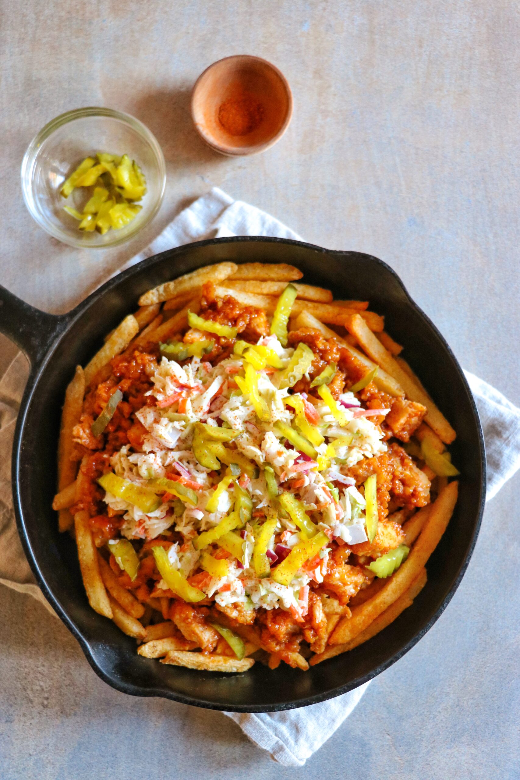 spicy chicken loaded fries