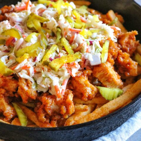 Nashville Hot Chicken Loaded Fries (spicy chicken loaded fries recipe)
