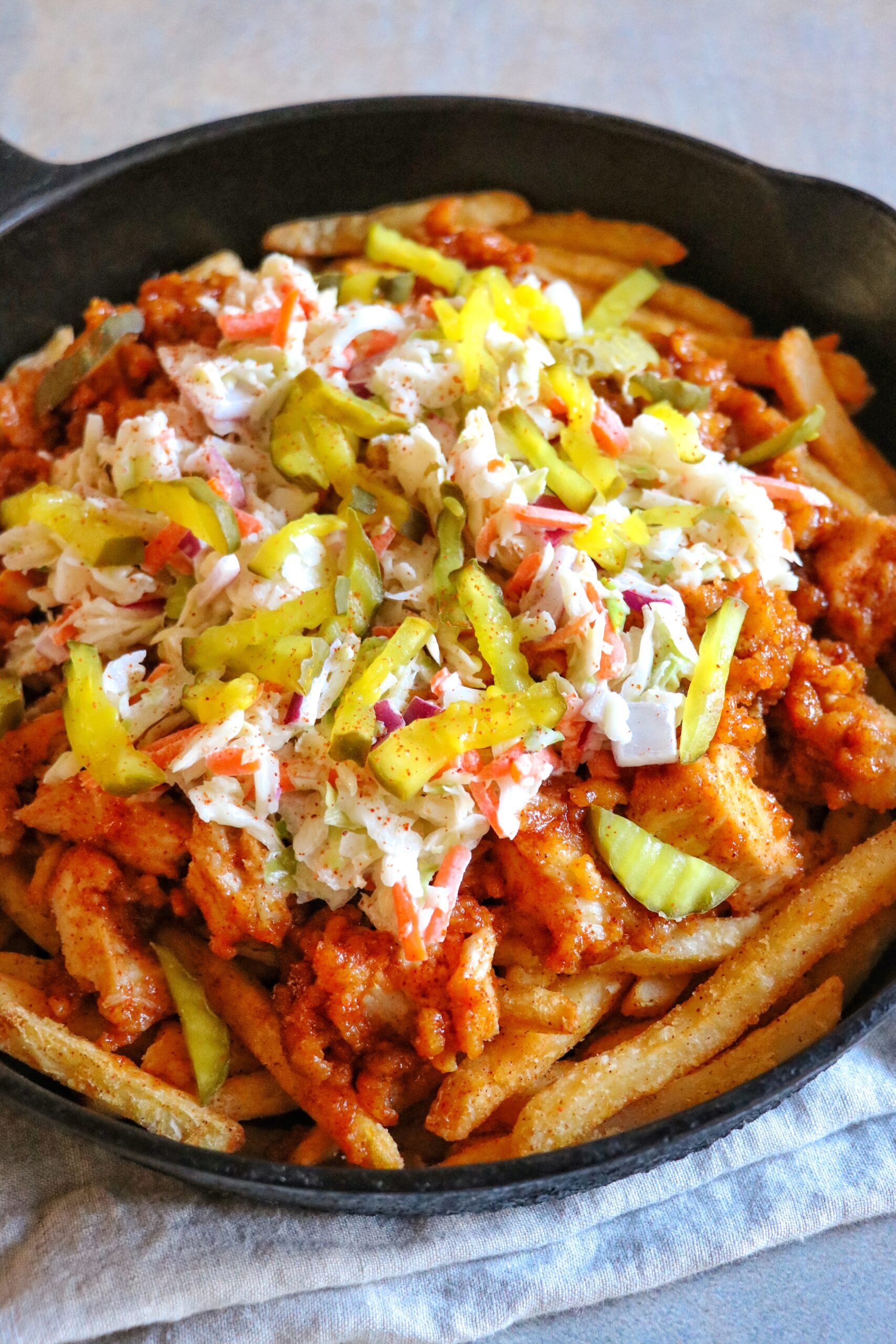 hot chicken loaded fries
