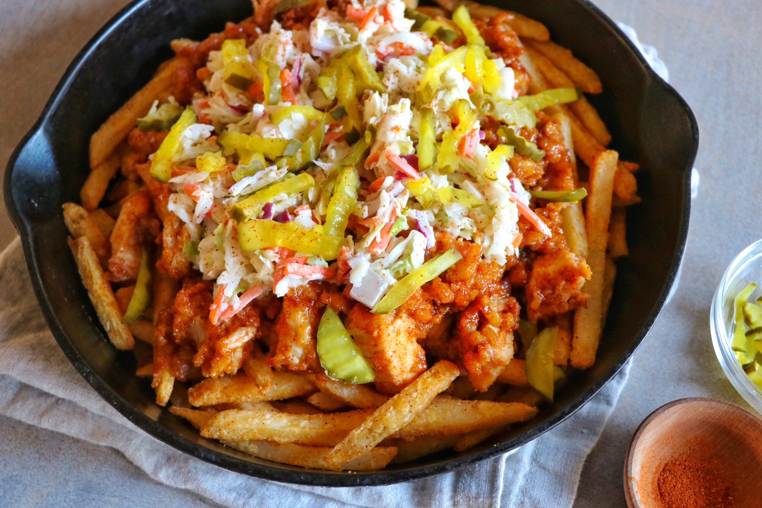 Nashville hot chicken fries