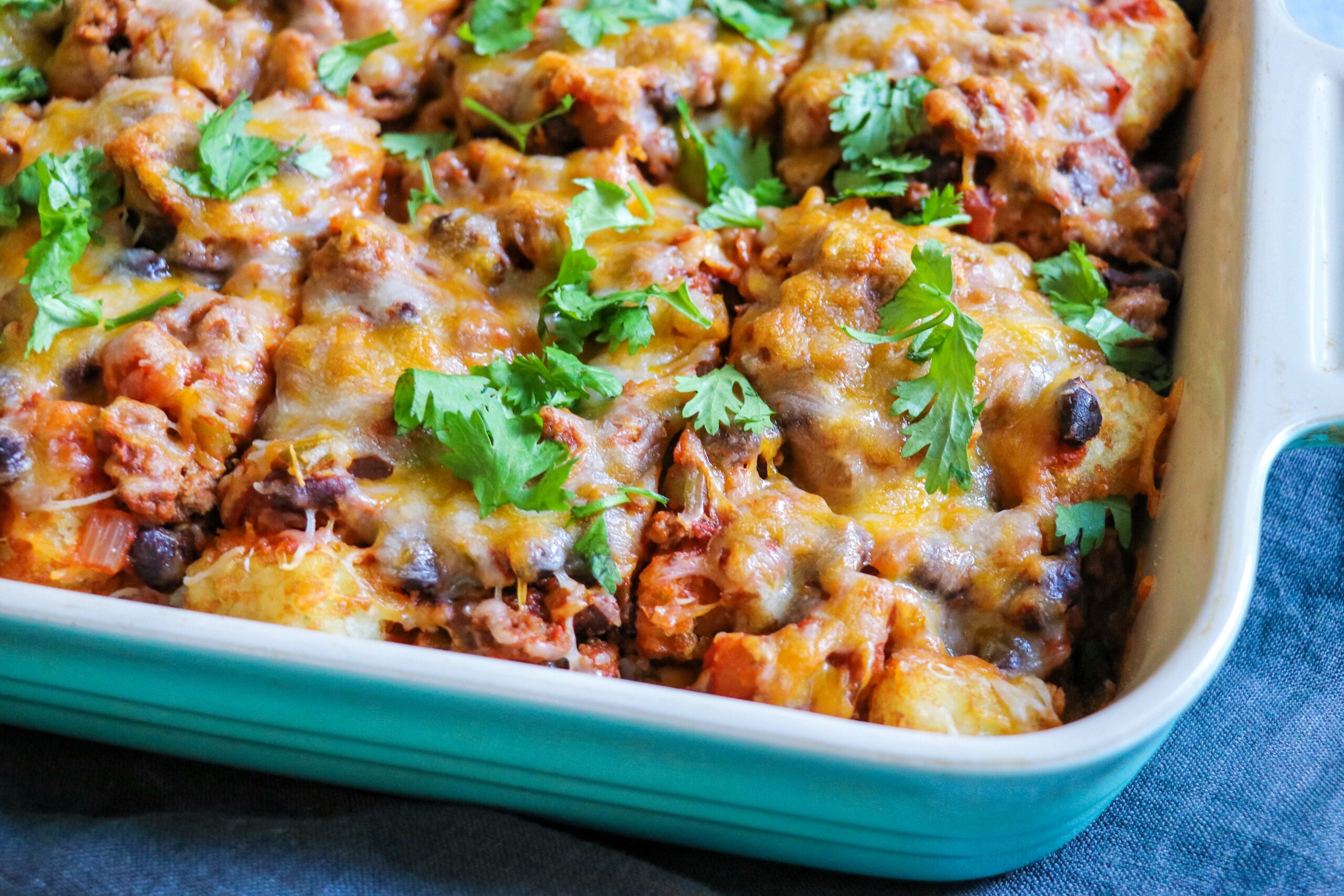 easy tater tot taco casserole