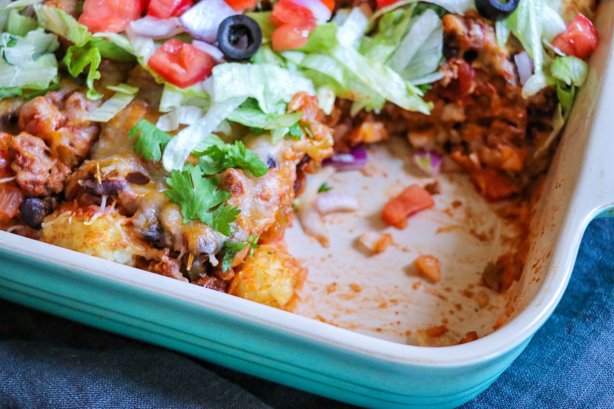 Mexican casserole with tater tots