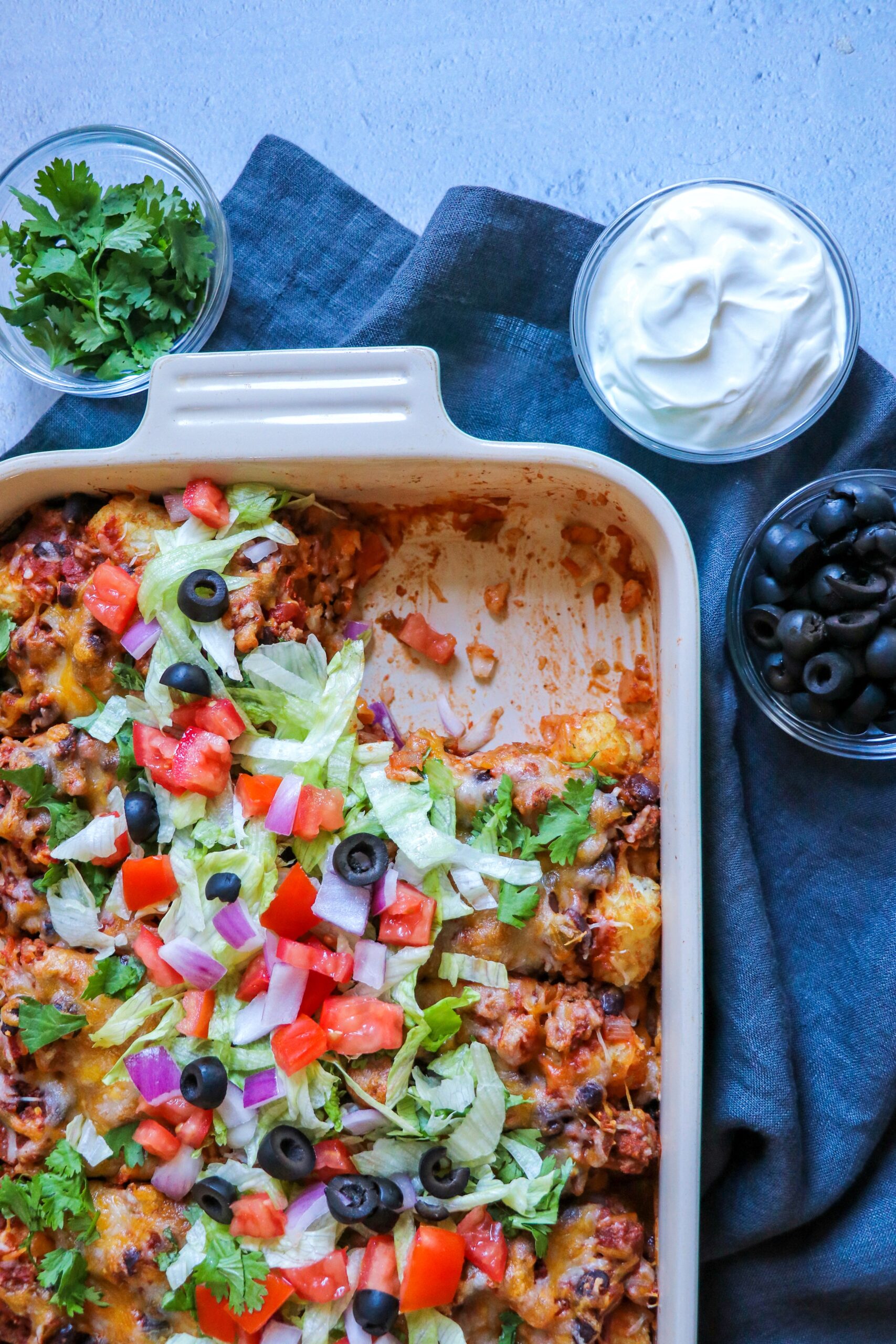 easy taco casserole with ground beef