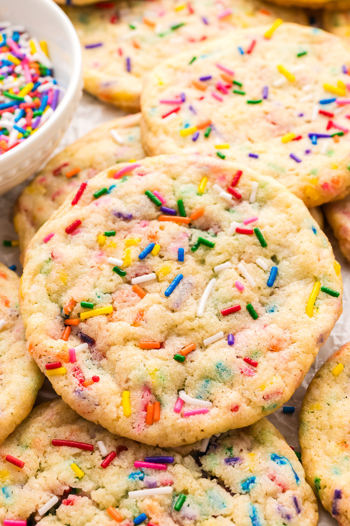 homemade Funfetti Cookies from scratch