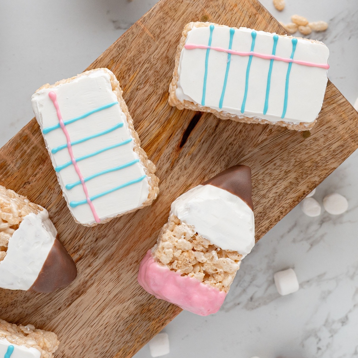 paper and pen cereal treats (school themed desserts)