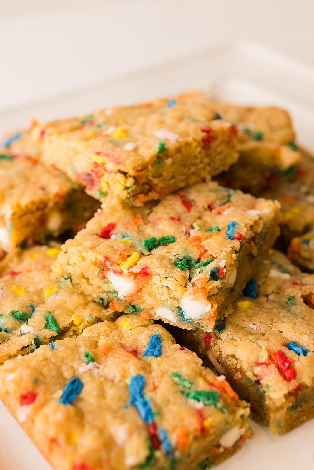 white chocolate Funfetti Blondies
