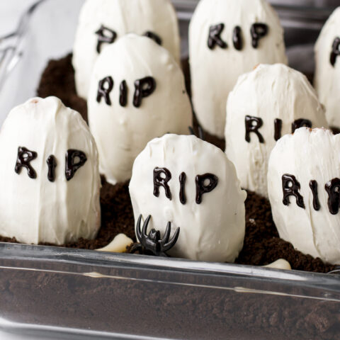 Gravestone Halloween Madeleines (easy Halloween treats)