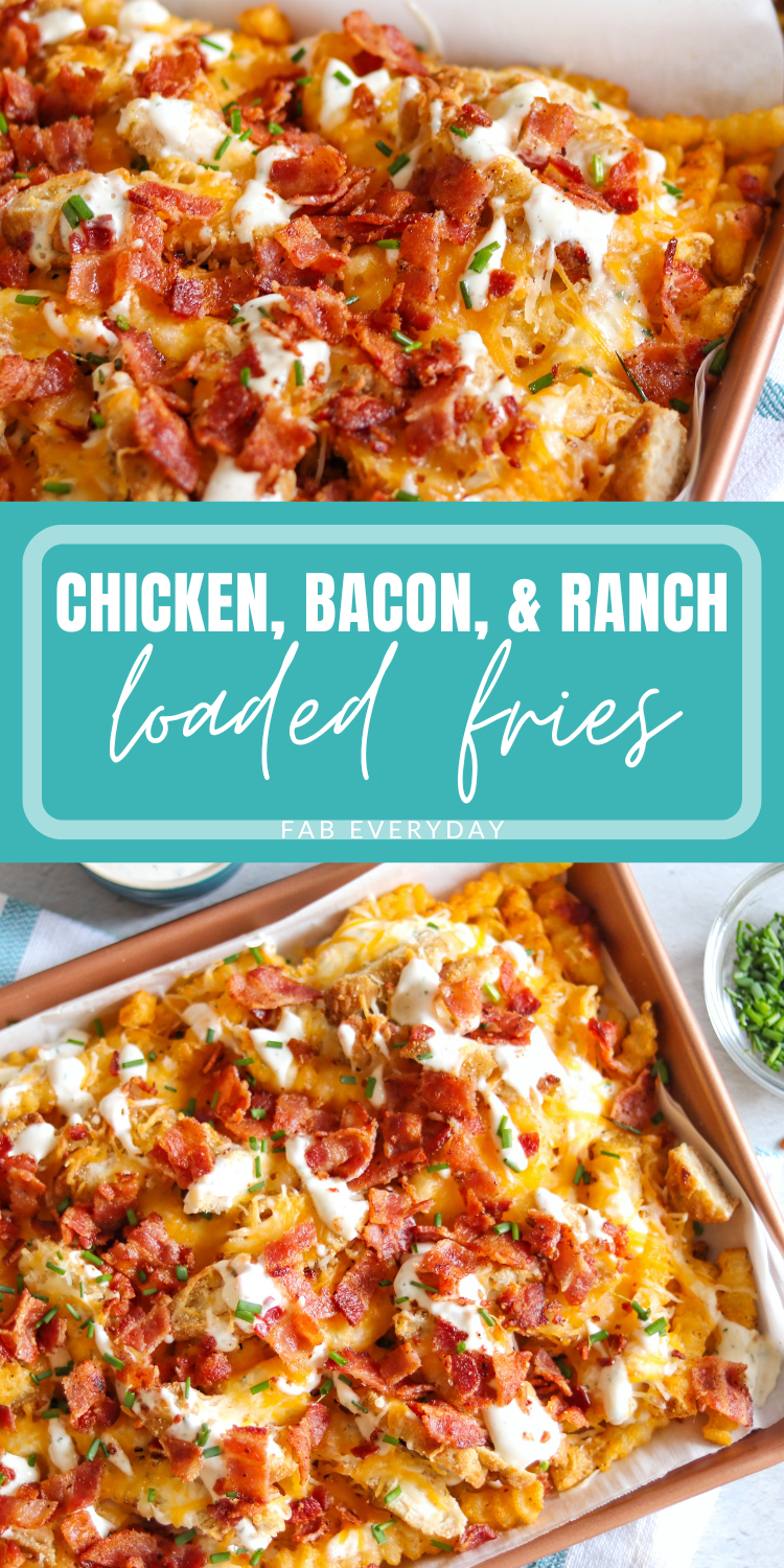 chicken bacon ranch fries (chicken loaded fries recipe)