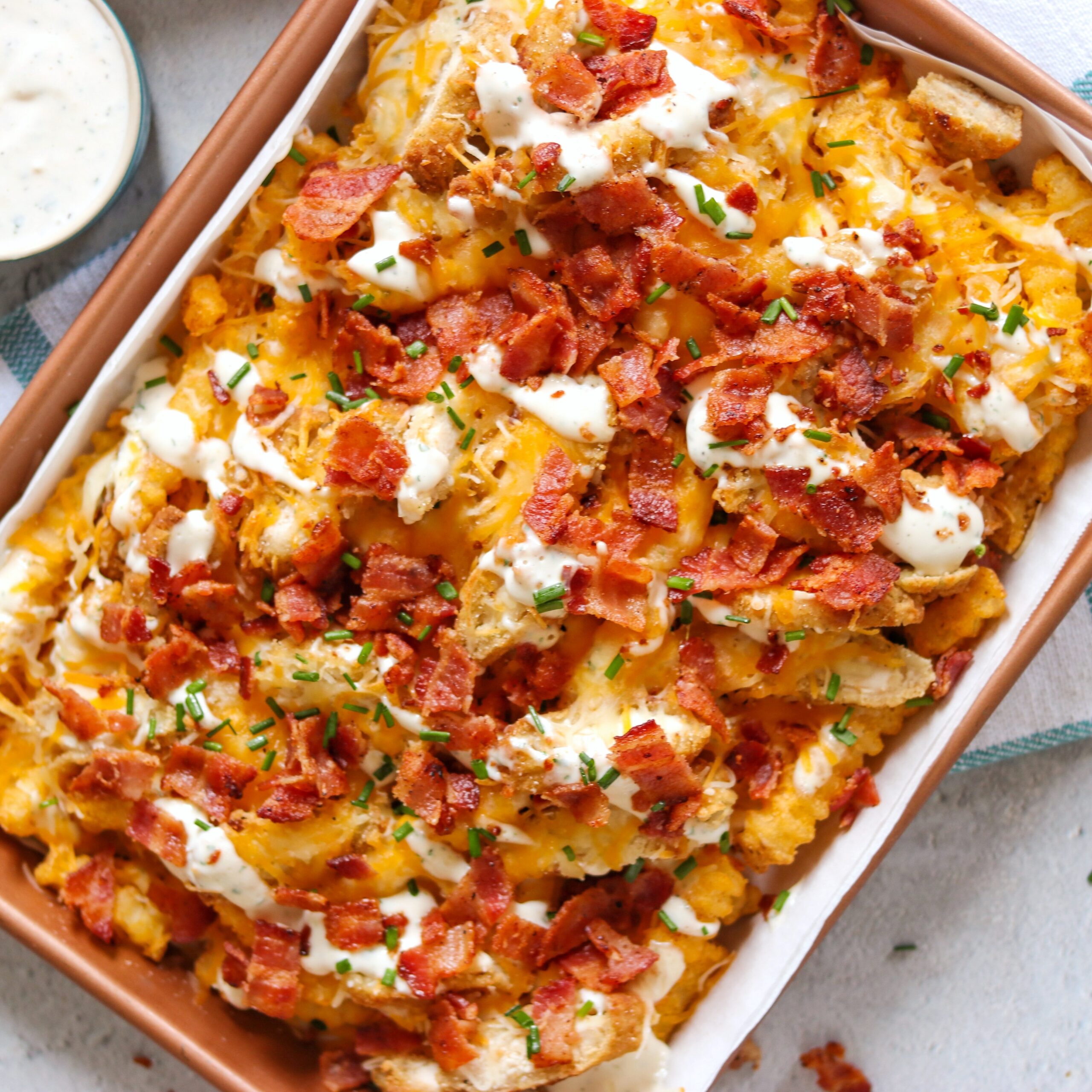 chicken bacon ranch fries (chicken loaded fries recipe)