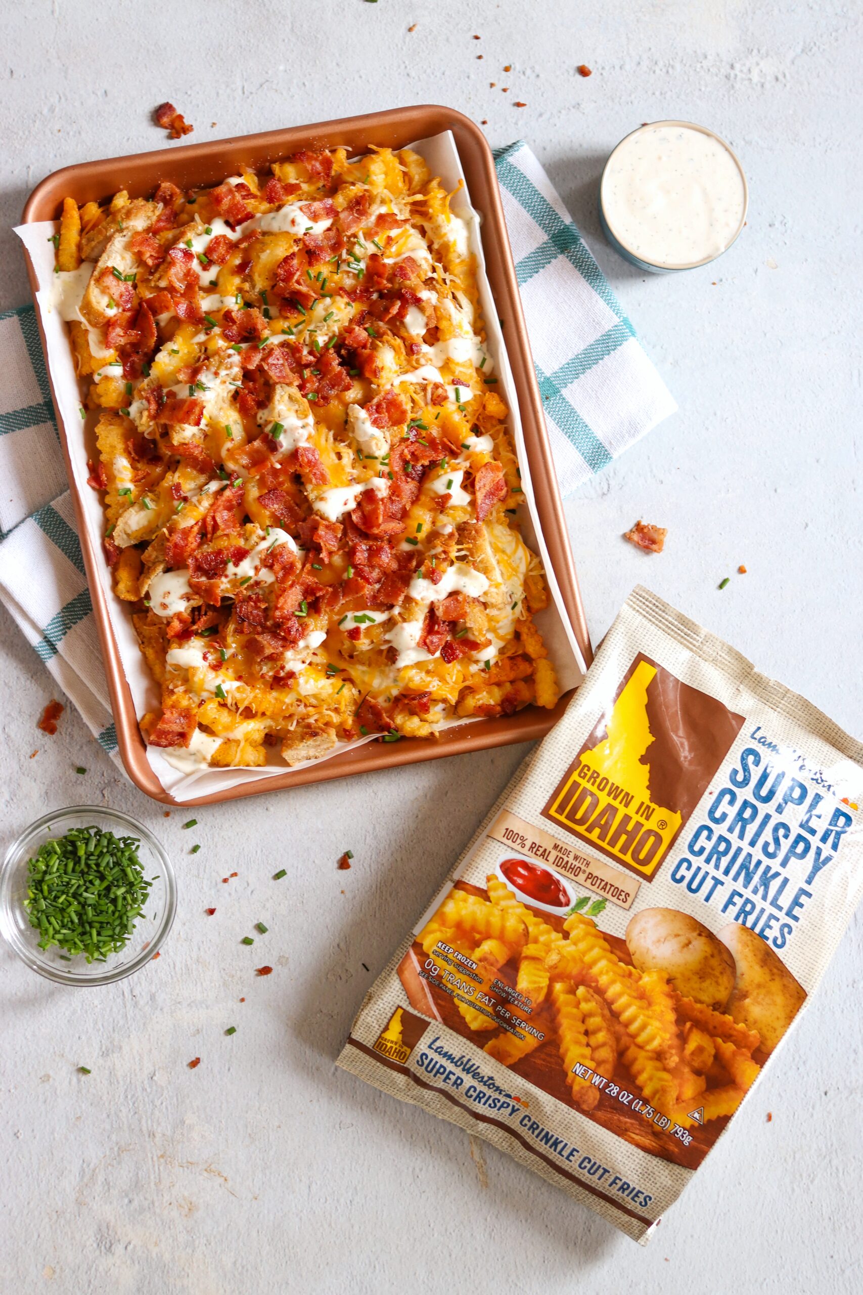 Loaded Chicken, Bacon, and Ranch Fries (chicken loaded fries recipe)