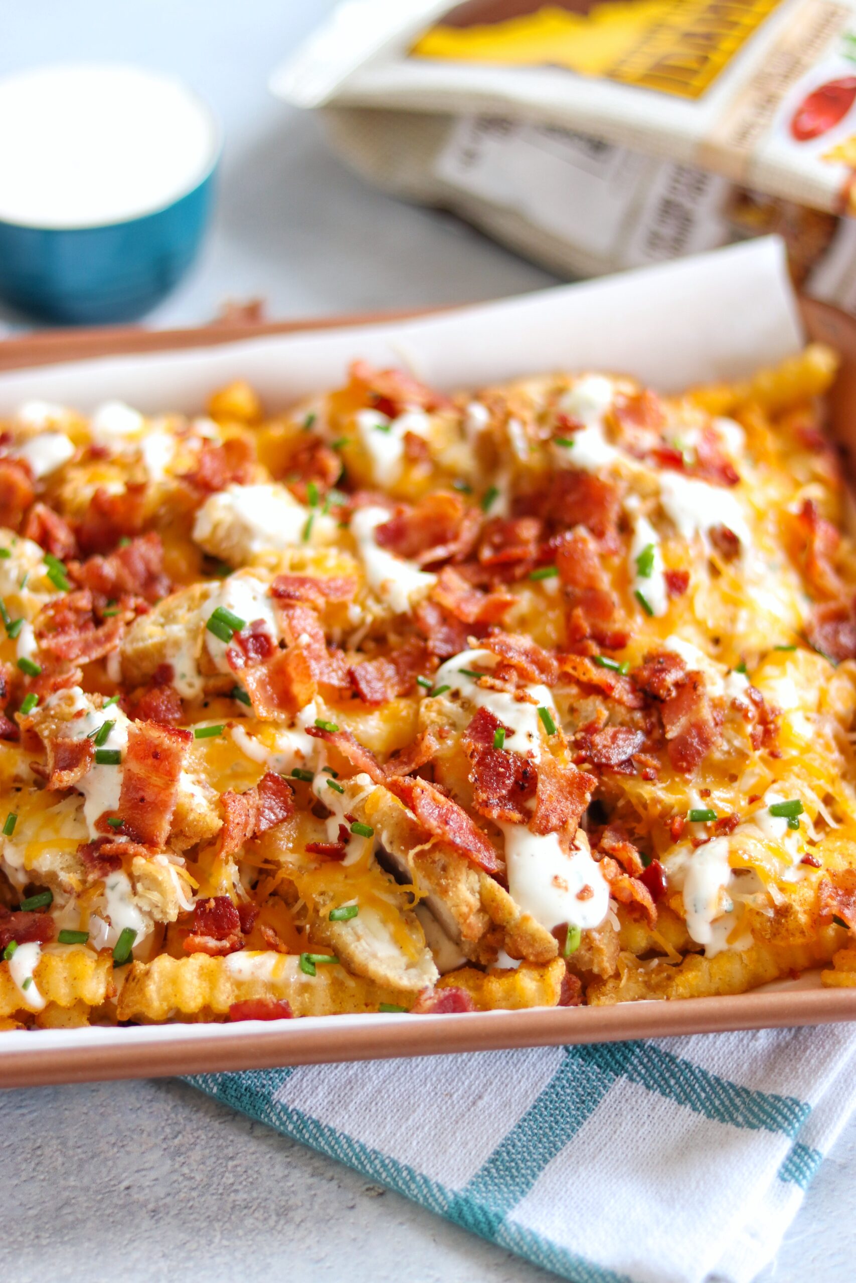 Loaded Chicken, Bacon, Ranch Fries